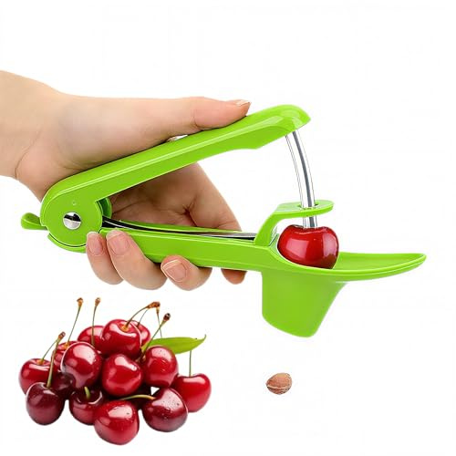 BAISEBAOFU Cherry Pitter, Stainless Steel Core Remover with Plastic Handle, Easy to Use for Cherry Processing, Kitchen Gadget