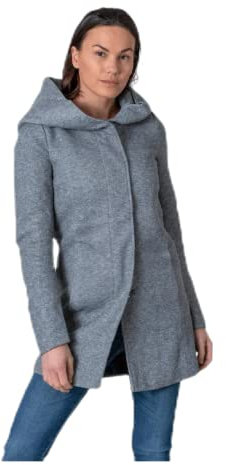 ONLY dam kappa Onlsedona Light Coat Otw Noos, Ljusgrå melange, XL