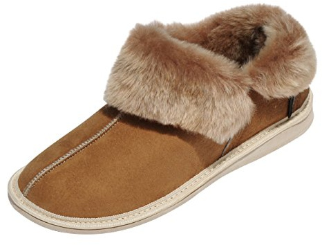 Hollert Herren Lammfellschuhe Kanada Cognac Natur Merino Schaffell für Wohlgefühl - warm, atmungsaktiv