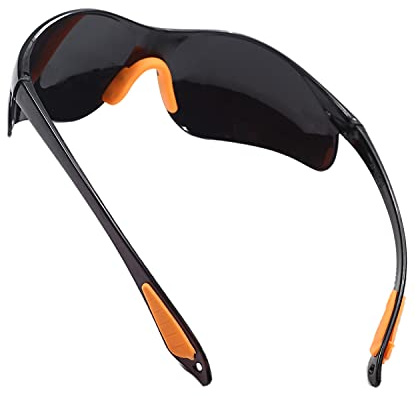 Othmro Gafas de trabajo y deportes Policarbonato de seguridad Gafas de sol Negro Lente Negro Pierna 12pcs