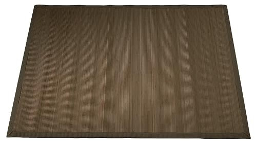 Japanwelt Rutschfester Bambus-Teppich I Wasserabweisende Bambusmatte, Badematte Duschmatte Bad-Vorleger Matte, Holzteppich Läufer aus Bambus für Küche, Flur, Bad & Wohnzimmer (Braun, 80 x 150 cm)