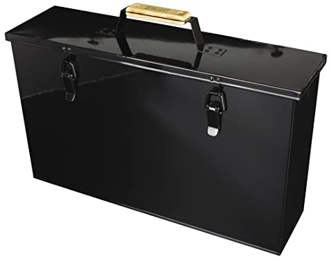 Valiant Fireside - Portacenere in metallo, nero, 45 cm x 26 cm x 12 cm