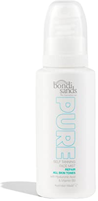 Bondi Sands Pure Self Tanning Face Mist Repair | Hyaluronic Acid & Vitamin B3 Formula Provides Hydrated, Glowing Skin, Non-Comedogenic, Dermatologically Tested, Vegan + Cruelty Free | 70 mL/2.36 Oz
