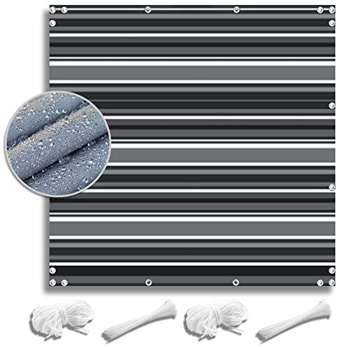 ZQXFZ Sichtschutz 3x5.5M. Oxford-Stoff，Kordel + Kabelbinder. Anti-Peeping, Wasserdicht, gelten Balkon deko Easy to Assemble Robustheit von Balkonverkleidung