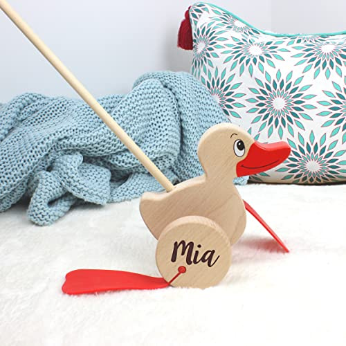 Holz-Schiebetier Ente mit Personalisierung