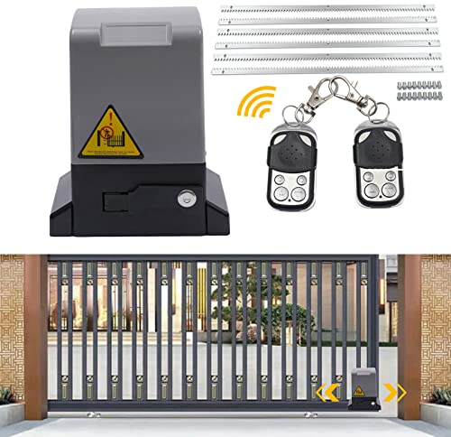 Azionamento per cancello a motore per cancello scorrevole, set completo + 6 m cremagliera 12 m/min elettrico nuovo automatico sliding gate opener operatore telecomando telecomando 600 kg