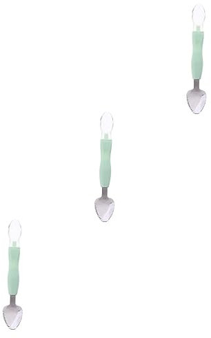 Toyvian 3st Nahrungsergänzungsmittel Löffel Babylöffel Babylöffel Aus Silikon -fütterungslöffel Babyutensilien Schabelöffel Säuglingsprodukte Kieselgel Doppelkopf Kind