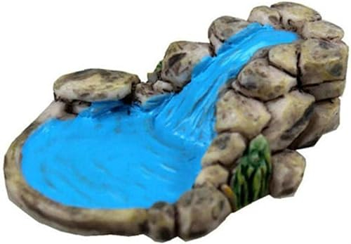 Jowxsx 1 pz Blu Micro Paesaggio Fairy Garden Miniature Stagno Ornamenti Kit per Fata Prato Montagna Ruscello Decorazione Casa Artigianato Accessori Sculture e statue da