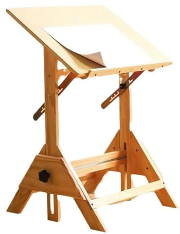 Anhebbarer Zeichentisch Mit Verstellbarem Winkel, Zeichentisch Aus Massivem Kiefernholz, Kann Gekippt Und Flach Gelegt Werden, Kunsthandwerkstisch Zum Zeichnen, Zeichnen, Schreiben, Lesen,45*60cm