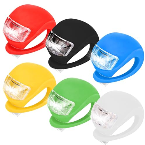 6 Stück LED Kinderwagen Licht wasserdichte Kinderwagenlicht LED Silikonleuchten mit Heller 3 Leuchtfunktionen Silikon Buggylicht für Alle Kinderwagen Outdoor Läufer(6er-Pack)