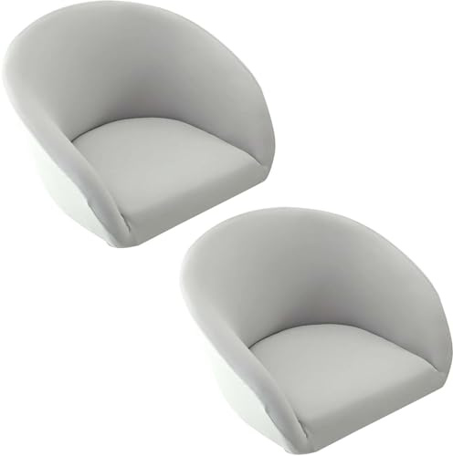 seokor 1/2/4 Piezas Fundas de Silla Comedor con Brazos, Fundas para Taburetes de Bar con Respaldo Redonda, Cubiertas para Sillas de Bar Giratoria para Salón Oficina Cocina Decor Hogar(B8,2PCS)