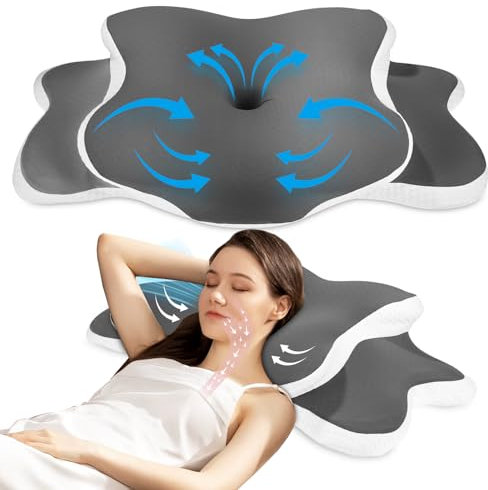 Azyvum Memory Foam Kissen Ergonomisches Nackenstützkissen Kopfkissen Seitenschläferkissen Nackenstützkissen für Seiten, Rücken, Bauchschläfer