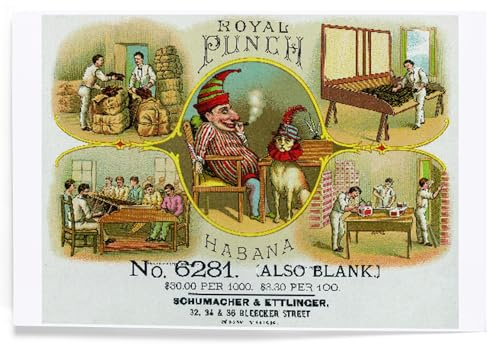 Lantern Press 8x12 Art Print, Royal Punch Brand Cigar Box, Vintage Label