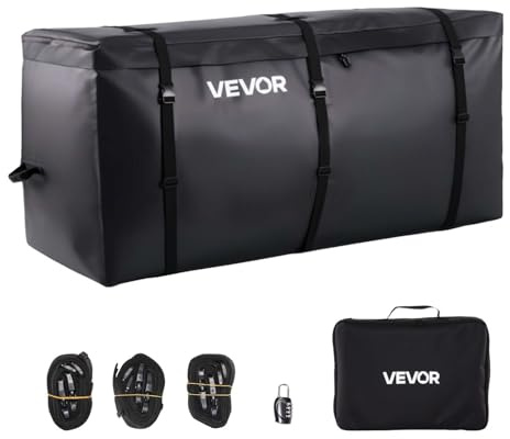 VEVOR Borsa da Trasporto per Gancio di Traino 1530 x 610 x 913 mm Borsa da Carico Resistente per Stoccaggio sul Cassone del Camion con Cinghie Rinforzate, per Auto, SUV, Furgoni, Cestini da Gancio