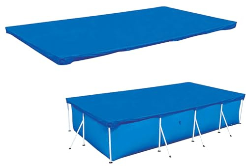 Schwimmbad Abdeckung Rechteckig, Rechteckbeckenabdeckungen Für Aufblasbare Pools, wasserdichte UV -resistente WhirlpoolSpa -Decke, Abdeckplane Plane Staubdicht Für Rectangular Frame Pool 300x200cm