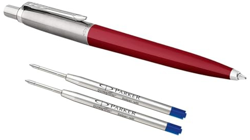 Parker Jotter Originals Kugelschreiber, klassisches Burgunderrot, mittlere Spitze, 2 Stück