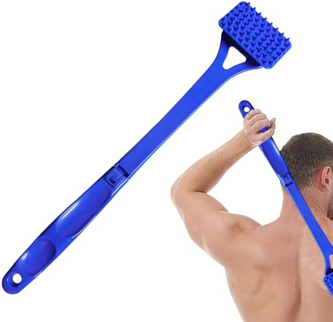 Mxshc Gratte-Dos - Massageur Long Pliable | Grattoirs de Massage du Dos Portable Unisexe | Pour Personnes Âgées Hommes Femmes Enceintes Dos Tête Maison Coucher Douche Quotidien Voyage