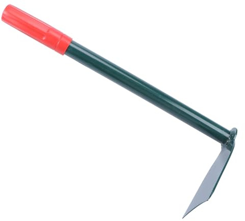 Housoutil Azada de Jardín Pequeña de Acero Manganeso Pintura Verde Herramienta Ligera y Ergonómica para Deshierbar Adecuado para Balcón Huerto y Tareas de Jardinería Color Aleatorio