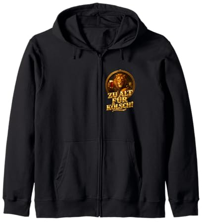 Saying Zu alt für Kölsch! Lion and Goat [German Language] Zip Hoodie