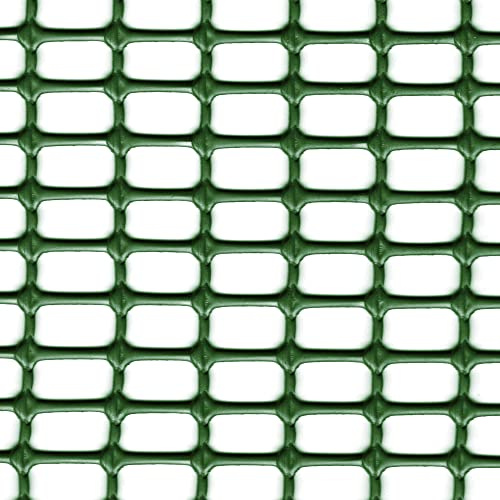 Tenax Hobby 10 Verde 1x50 m, Rete Protettiva in Plastica per Recinzioni e Cancellate, Maglia Rettangolare
