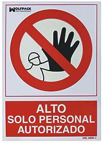 Cartel Alto Acceso Solo Personal Autorizado 30x21