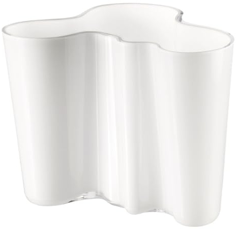 Iittala Vase Aalto 160 mm Weiß aus Glas