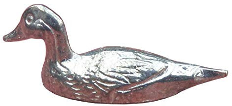 Entenfigur, Kleine Entenfigur, Entenstatue, Handgegossen von William Sturt, aus Deutsche Zinn (Pewter)