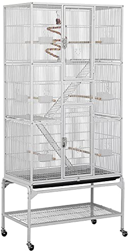 Yaheetech Vogelkäfig Papageienkäfig Wellensittichkäfig Nagerkäfig Vogelvoliere Exotenkäfig