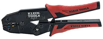 Klein Tools 3005CR Wire Crimper Tool, Ratcheting Insulated Terminal Crimper for 10 to 22 AWG Wire