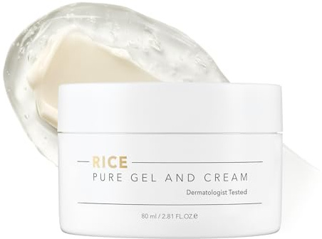 THANKYOU FARMER Rice Pure Gel and Cream 80ml, Rice Cream & Gel-Creme mit koreanischem Reisextrakt für trockene und empfindliche Haut