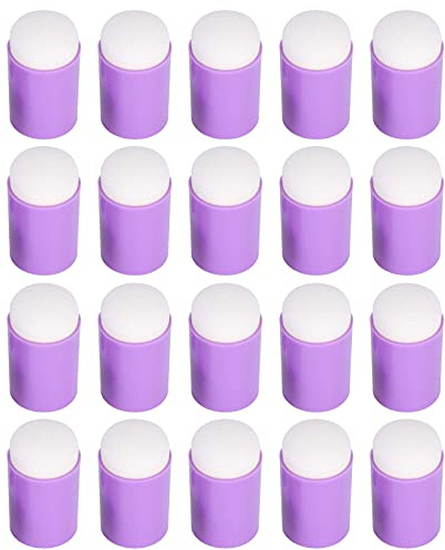 20 Stück DIY Finger Schwamm Dauber, Art Ink Craft Zeichnung Schwamm Kreide Stempel Malwerkzeug, 1,7 x 2,9 cm