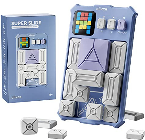 GiiKER Super Slide Puzzle Games, Original 500+ Challenges Brain Teaser Puzzle, Toys for Kids, Travel Games Birthday Gifts Easter Stocking Stuffers for Boys Girls, Activities for Road Trips - Lavender