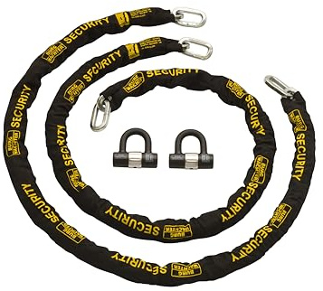Burg-Wachter Sold Secure Diamond & Gold 12 mm Kette mit gleichschließendem Verschluss, Schwarz, 2 m