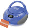 OAKCASTLE CD250 Tragbar Bluetooth Boombox | Einfache Kontrollen CD Player fur Kinder | Tragbare CD Spieler mit FM Radio, 30 Radiovoreinstellungen, LED-Anzeige & Kopfhörerbuchse (Blau)