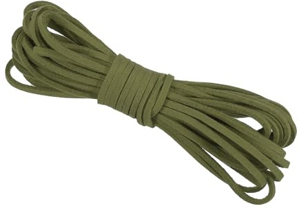 PATIKIL Corda Pelle Pizzo Corda 5.5 Iarde x 3mm per Bracciale Scuro Verde | Collana Perline Realizzare Artigianato, Finta Pelle Scamosciata, Fai da Te