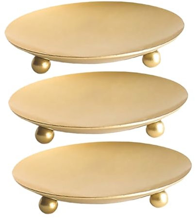 Zerodeko Ornamente 3st Leuchter Hochzeitsmittelstücke Für Tische Kerzenhalter Für Zu Hause Tablett Mit Teelicht Kerzenteller Spitzkerzenhalter Ornament Anzeige Haushalt Schmiedeeisen