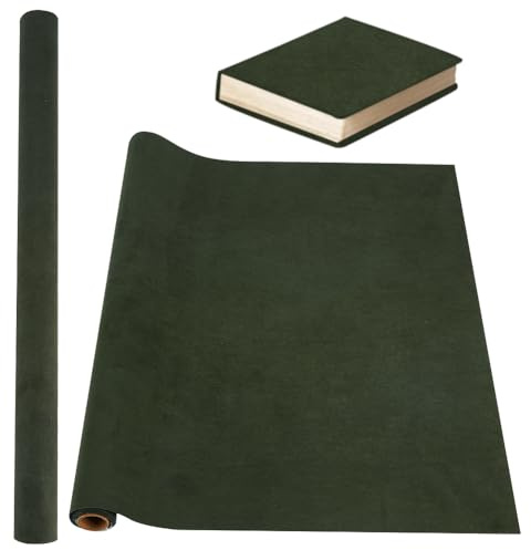 OLYCRAFT 100x43cm Black Bookcover Imitation Leather Surface with Paper Backed Book Cloth DIY Book Cloth Protective Cover for Scrapbooking Album DIY Crafts