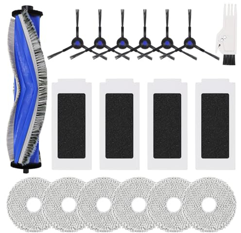 Accessoires de Rechange pour ECOVACS DEEBOT T30 PRO OMNI/T30 OMNI/T30S PRO | T30S Combo Complete Aspirateur Robot, 1 Brosse Principale, 4 Filtres, 6 Brosses Latérales, 6 Serpillières