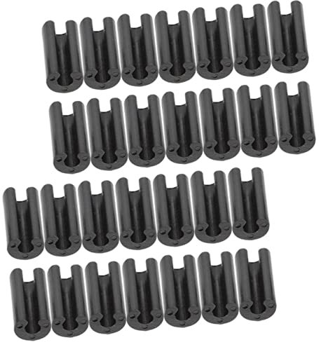 Protectores Antideslizantes de Plástico Negro Abertura 4, 8mm, 200 Piezas