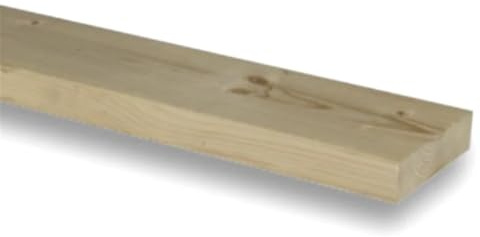 PACK OF 5 (Total 5 Units) - 75mm x 150mm (70mm x 145mm Finish) Planed All Round Redwood Timber - 1.2m Length