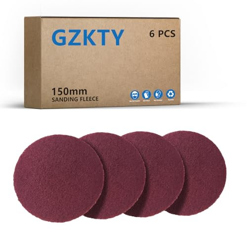 GZKTY 6 pezzi di 150mm Spugne Abrasive per legno, metallo, plastica e altri materiali. Grossa : P150-180