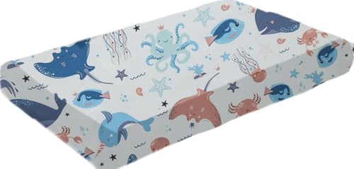 Drap-housse pour lit d'enfant - Motif dinosaures - 140 x 70 cm - En jersey 100 % coton doux - Protège-matelas pour bébé - Avec une hauteur de matelas allant jusqu'à 15 cm