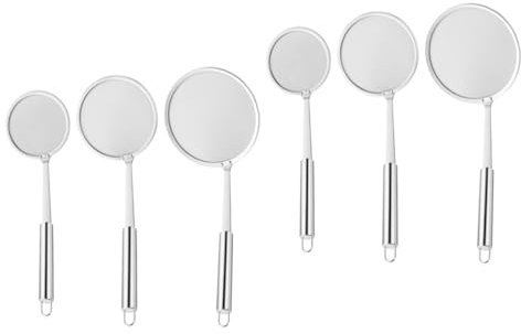 Cabilock 6piezas Cuchara Coladora Inoxidable Para Escurrir Grasa y Alimentos Para Cocinar Casa