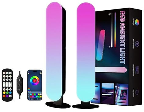 AoLa LED Lightbar akku,RGB Gaming Lampe,Musiksynchronisierung mit Musik Bluetooth und APP Steuerung, mit Fernbedienung, USB aufladbar Dimmbar Atmosphärenlampe für Gaming, PC, TV, Zimmer deko