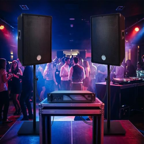 Bmsonic Verstärker BMS1000 1000 W, passive Lautsprecher BMS10, 2 x 400 W, Kabel, Sound Pro + Schlüssel 32 G