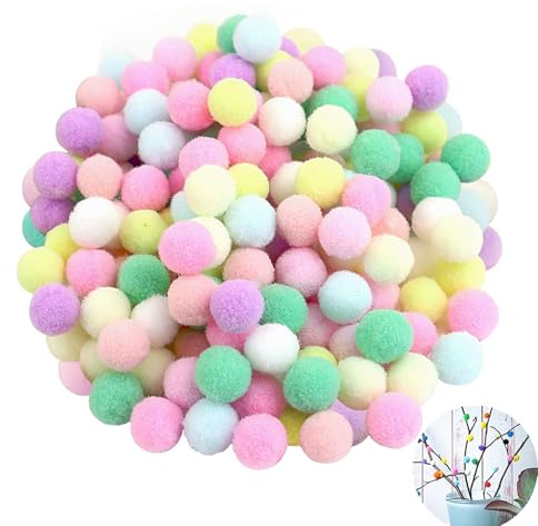 500 Stück Bunte Pompons zum Basteln, 1cm Mini Filzkugeln, Ideal für DIY, Kreative Handwerke & Partydekoration, Perfekt für Haar-Accessoires und Bastelprojekte