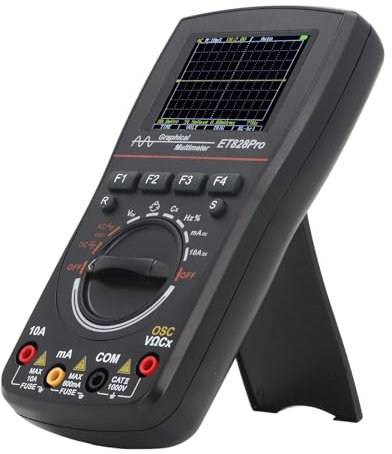 Multímetro de Osciloscopio Profesional, Multímetro de Mano 2 en 1 con Cuentas de 6000, Ancho de Banda de 10MHz, Pantalla de Datos de Muestreo de 50 Msps en Tiempo Real,