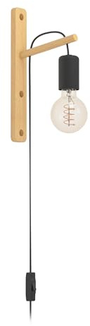 Eglo Lampada da parete per interni Pockley, a muro vintage, stile