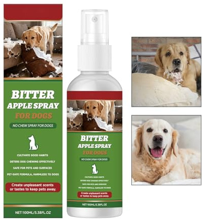 Yonuaret Anti-Beiß-Spray Für Hunde | Natürliche 100ml Verhaltenslösung,Spray Gegen Kauverhalten Von Hunden Für Möbel,Für Teppiche, Innen, Außen, Terasse, Mülleimer, Pflanzen