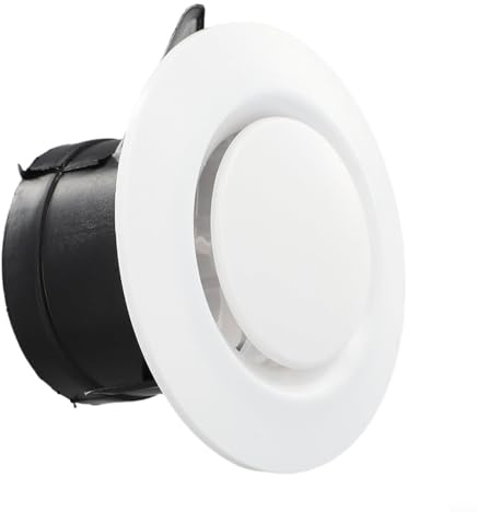 Griglia di ventilazione a soffitto in ABS con diffusore d'aria calda per alimentazione d'aria montabile e riduzione del rumore negli spazi interni (75 mm)